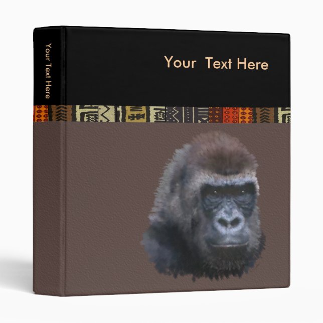 Silverback Gorilla 3 Ring Binder (Front/Spine)