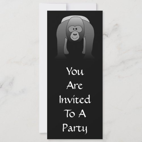 Silverback Gorilla Cartoon Custom Announcement