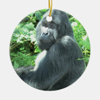 silverback Gorilla Ceramic Ornament