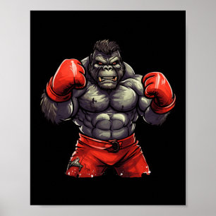 Silverback Gorilla Gym Apparel Body Building Boxin Poster