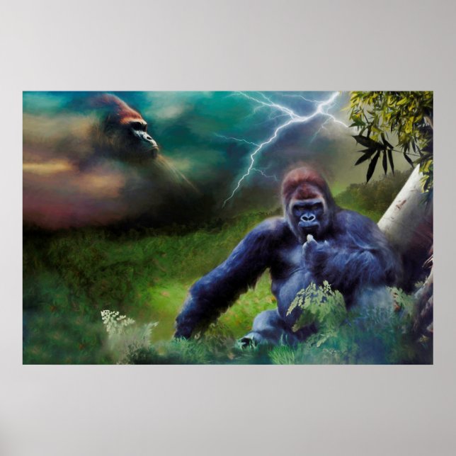 SILVERBACK GORILLA  JUNGLE ENLIGHTENMENT POSTER (Front)