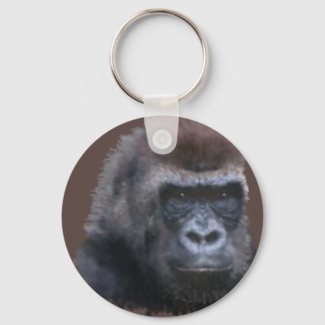 Silverback Gorilla Keychain (Front)