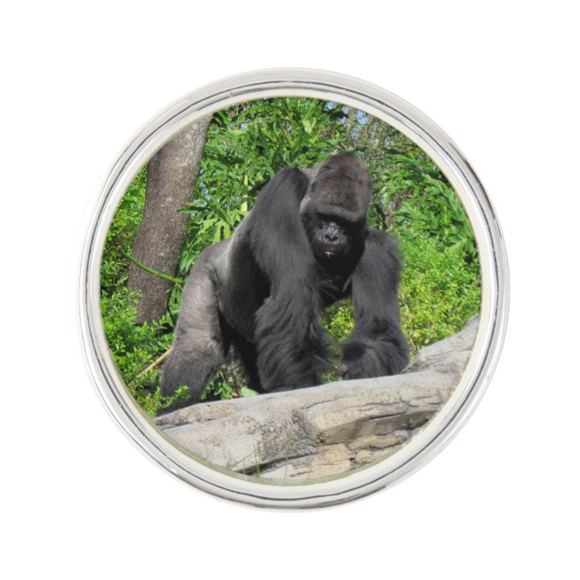Silverback Gorilla Lapel Pin (Front)