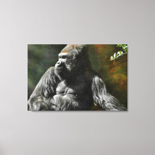 SILVERBACK GORILLA LEADER CANVAS PRINT