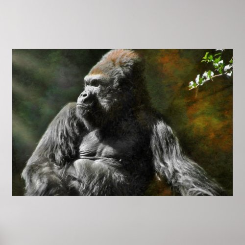 SILVERBACK GORILLA LEADER POSTER