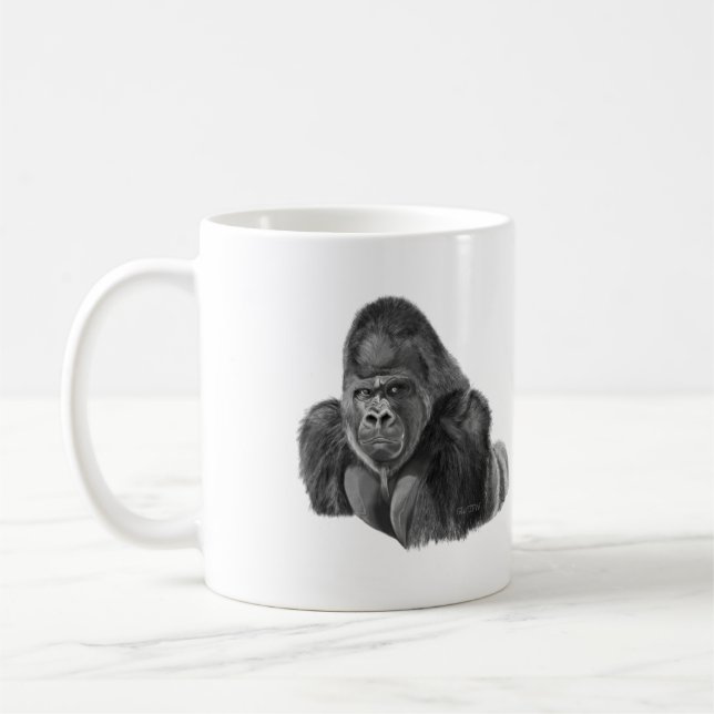 Silverback Gorilla Mug Cup Gorilla Mug (Left)