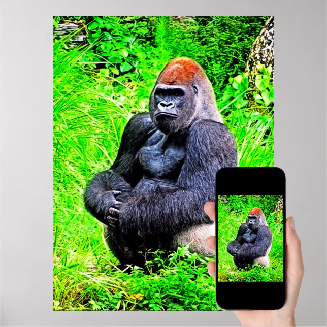 https://rlv.zcache.com/silverback_gorilla_photo_painting_poster-r93aa01579a824577bee3f40090cc0c4f_ajk28x_644.webp