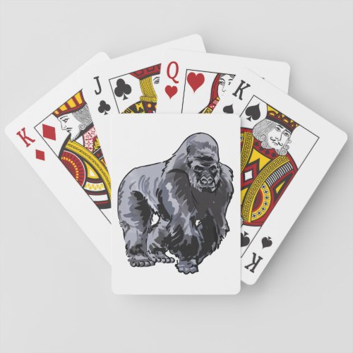 Silverback Gorilla Playing Cards