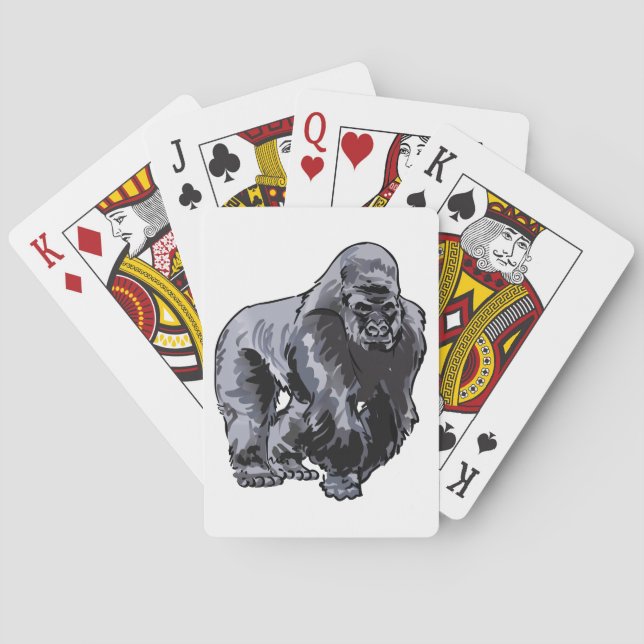 Silverback Gorilla Poker Cards (Back)