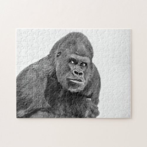 Silverback Gorilla Portrait Jigsaw Puzzle