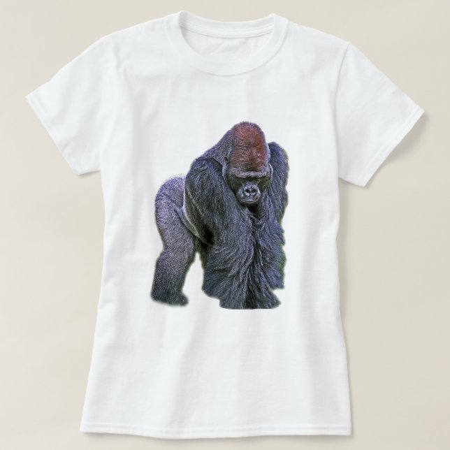 Silverback Gorilla, White Back (g2p2) T-Shirt (Design Front)