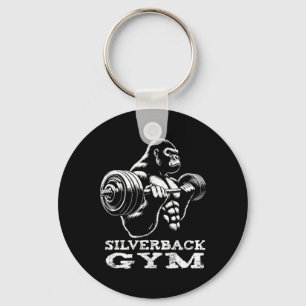 Silverback Gym Gorilla Weightlifting Workout Fitne Keychain