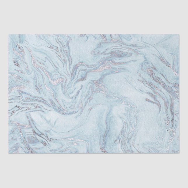 SilverBlue Marble Tissue Paper (Front)