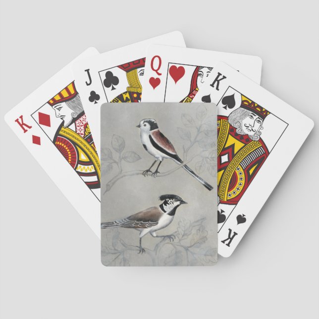 Silvered Aviary | A Pair Poker Cards (Back)