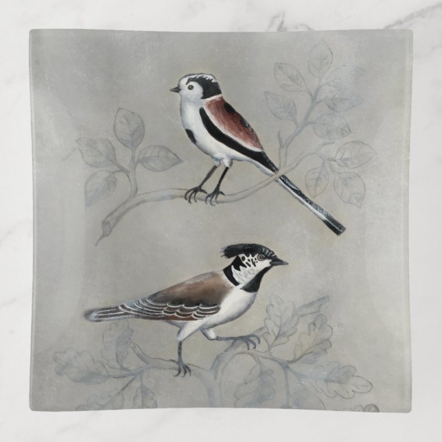Silvered Aviary | A Pair Trinket Tray (Front)