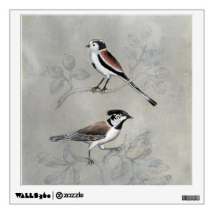 Silvered Aviary   A Pair Wall Decal