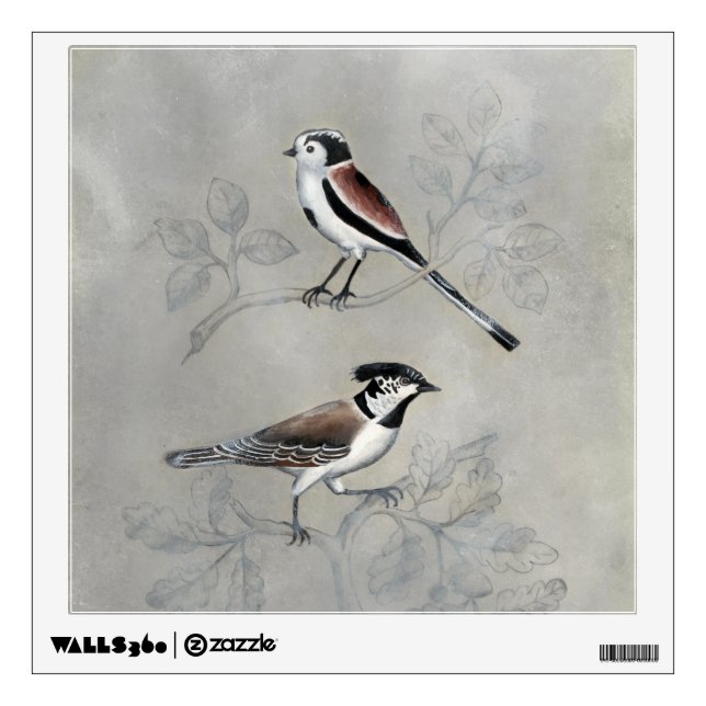 Silvered Aviary | A Pair Wall Decal (Front)