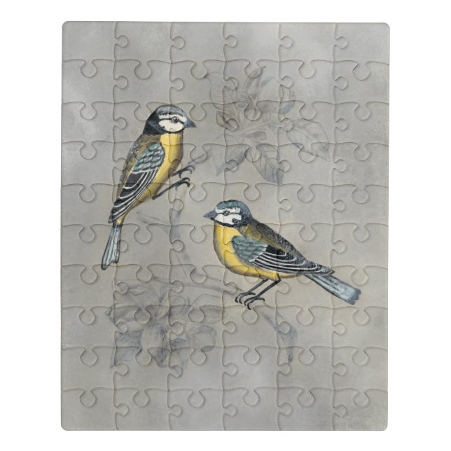 Silvered Aviary | Bird Couple Jigsaw Puzzle (Puzzle Vertical)