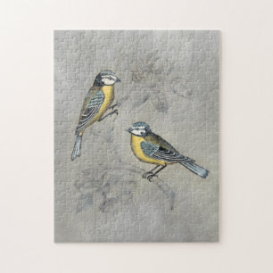 Silvered Aviary   Bird Couple Jigsaw Puzzle