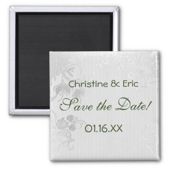Silvergrey Glimmer Magnet by SpiceTree_Weddings at Zazzle