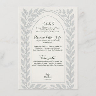 Silverleaf Elven Wedding – Woodland Theme Enclosure Card