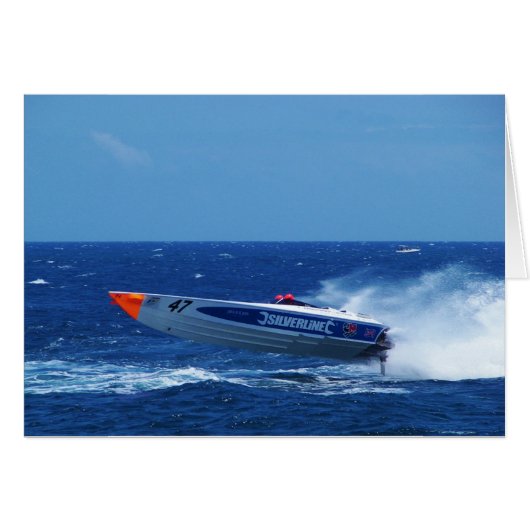 Silverline sponsored powerboat. (Front Horizontal)