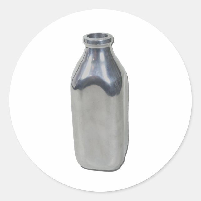 SilverMilkBottle050111 Classic Round Sticker (Front)