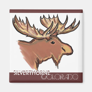 Silverthorne Colorado brown theme moose magnet