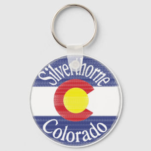 Silverthorne Colorado circle flag Keychain
