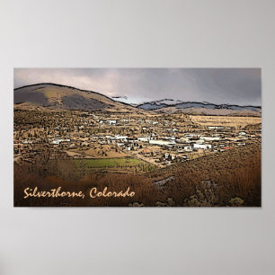 Silverthorne Colorado scenic mountain town poster