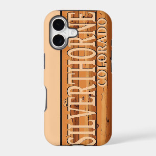 Silverthorne Colorado wooden log sign iPhone 17 Case