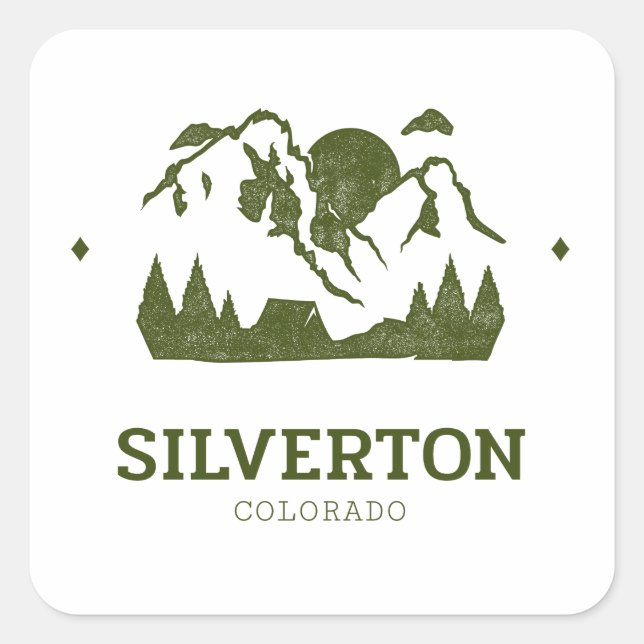 Silverton - Colorado Square Sticker (Front)