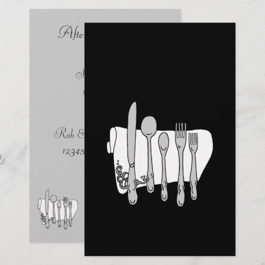 Silverware Custom Black White Template 5.5x8.5" (Front/Back)