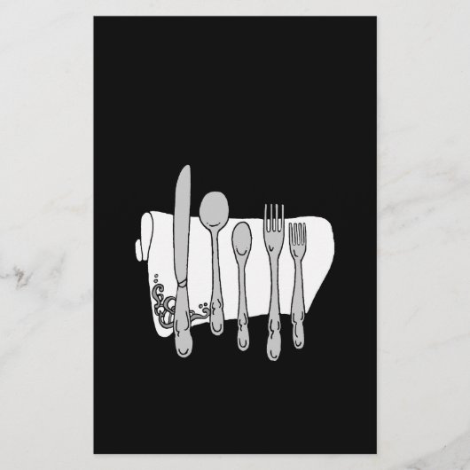 Silverware Custom Invitation Flyer Template (Front)