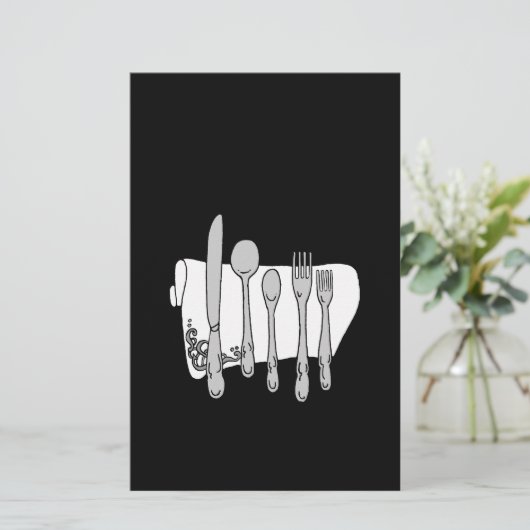 Silverware Custom Invitation Flyer Template (Standing Front)