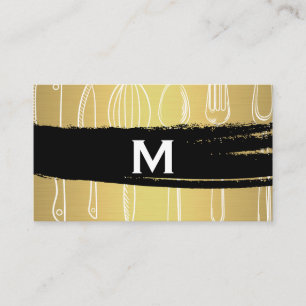 Silverware Gold Brushed Business Card