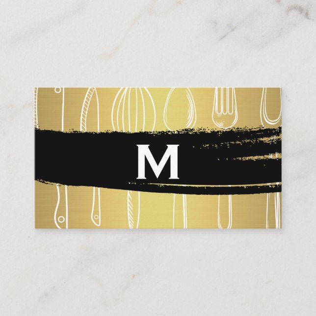Silverware Gold Brushed Business Card (Front)