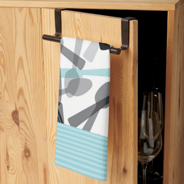 Silverware Microfiber Kitchen Towel (Thirds Fold)