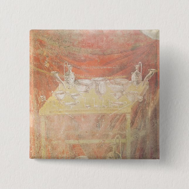 Silverware on a table pinback button (Front)