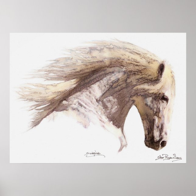 SILVERWIND (water-color) Art Poster (Front)