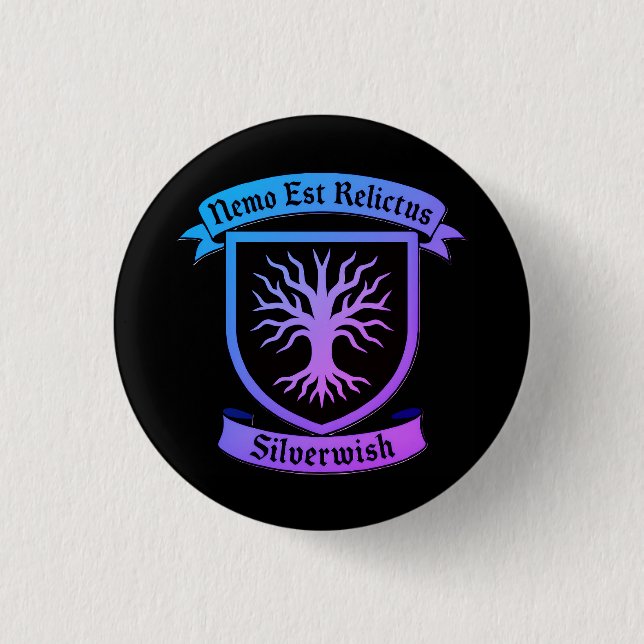 SilverWish Button/pin Blue-Purple Gradient  Button (Front)