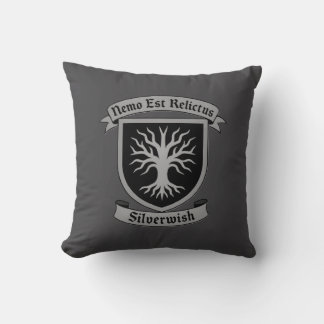 SilverWish Guild Crest and motto:Original Colors Throw Pillow