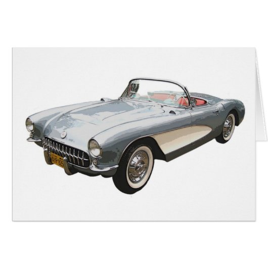 Silvery blue 1959 Corvette Cards (Front Horizontal)