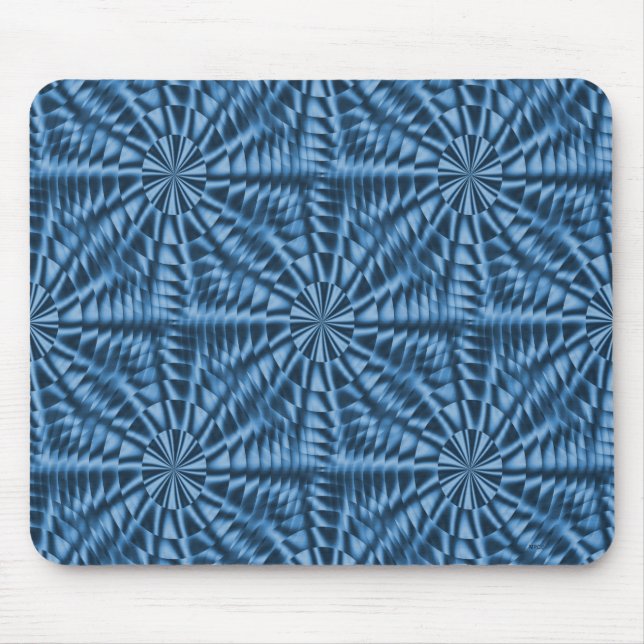 Silvery blue bubbles... mouse pad (Front)