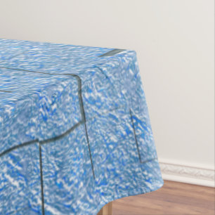 Silvery blue texture with mosaic effect and relief tablecloth