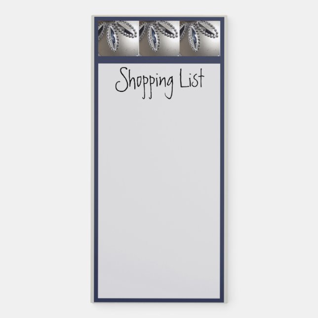 Silvery Design On Magnetic Notepad (Front)