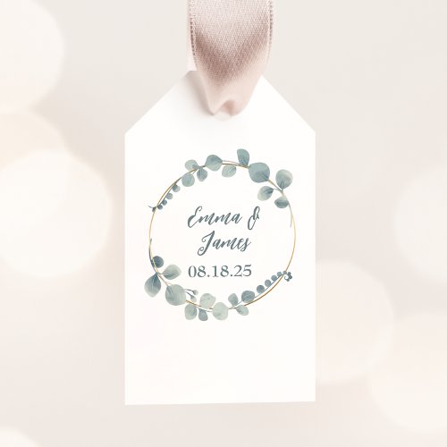 Silvery Eucalyptus Personalized Gift Tag