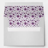 Silvery Gray and Purple Glitter Polka Dot 5x7 Envelope (Back (Bottom))