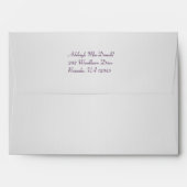 Silvery Gray and Purple Glitter Polka Dot 5x7 Envelope (Back (Top Flap))