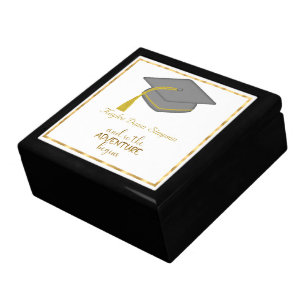 Silvery Grey Graduation Cap  Gift Box
